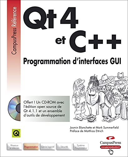 Stock image for Qt4 et C++ : Programmation d'interfaces GUI (1Cdrom) for sale by medimops