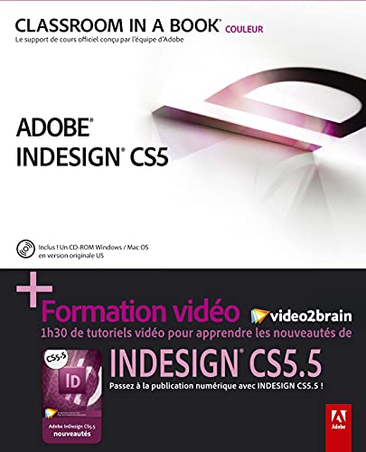 Imagen de archivo de Indesign CS 5.5 + formation video2brain a la venta por LeLivreVert