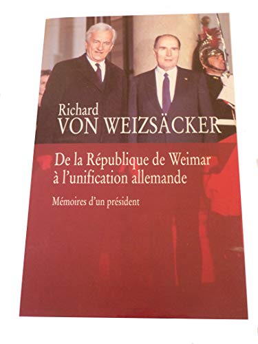 Stock image for De la Rpublique de Weimar  l'unification allemande for sale by medimops