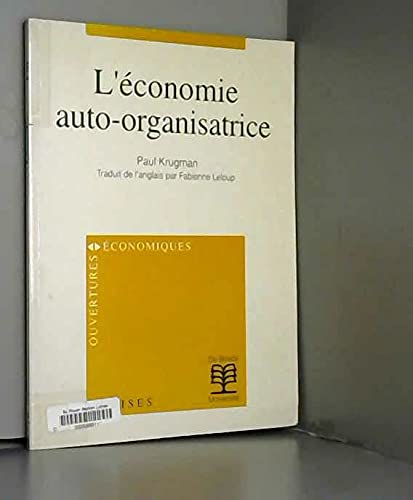 Stock image for L'conomie auto-organisatrice for sale by Ammareal