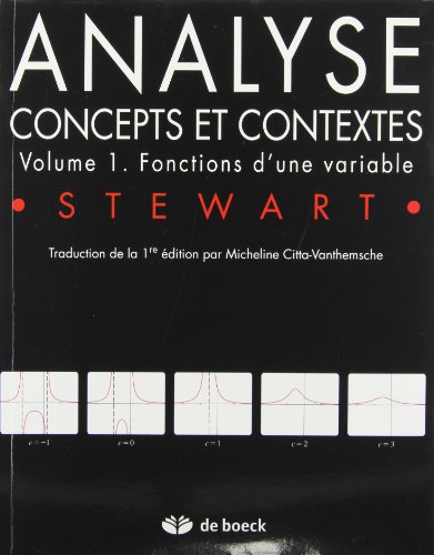 9782744501180: Analyse. Concepts Et Contextes, Volume 1, Fonctions D'Une Variable