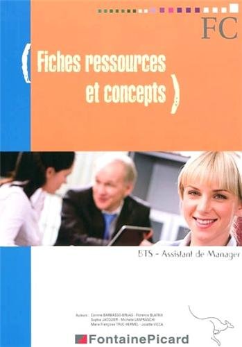 Stock image for Fiches concepts et ressources BTS assistant manager 1re et 2e anne for sale by Ammareal