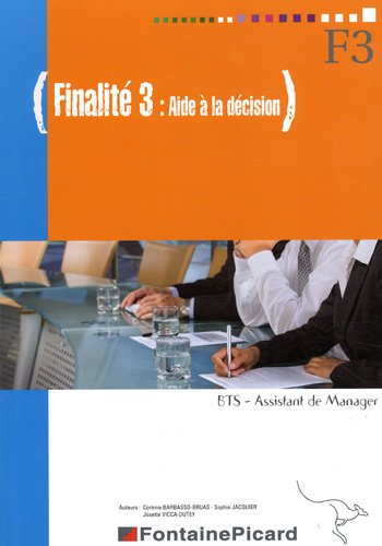 Stock image for Finalit 3 Aide  la dcision BTS assistant de manager for sale by Ammareal