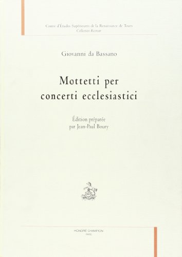 9782745301260: Mottetti per concerti ecclesiastici. dition preparee par jean-paul boury.
