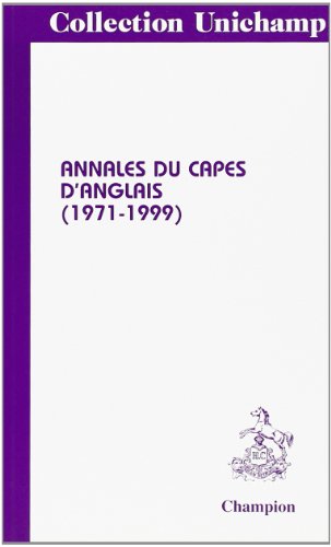 9782745301796: Annales du CAPES d'anglais, 1971-1999