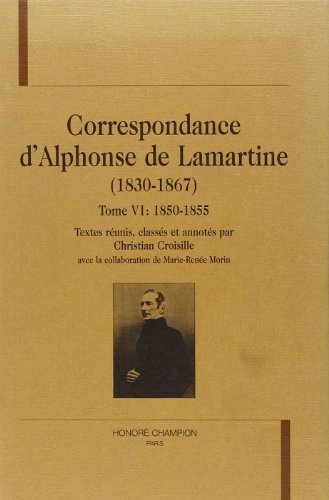 Correspondance d'Alphonse de Lamartine
