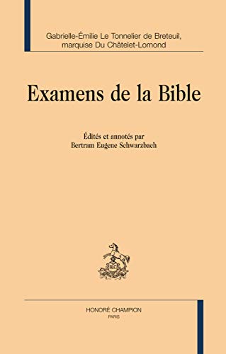 Beispielbild fr EXAMENS DE LA BIBLE zum Verkauf von Gallix