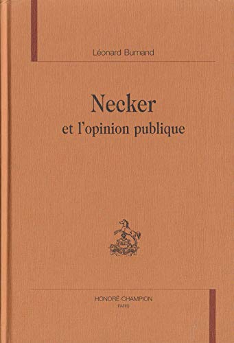 Stock image for Necker et l'opinion publique for sale by Gallix