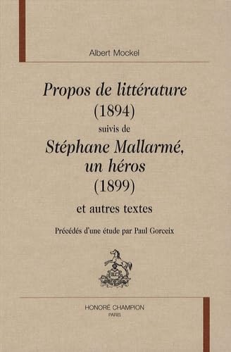 Imagen de archivo de Propos de littrature a la venta por Chapitre.com : livres et presse ancienne