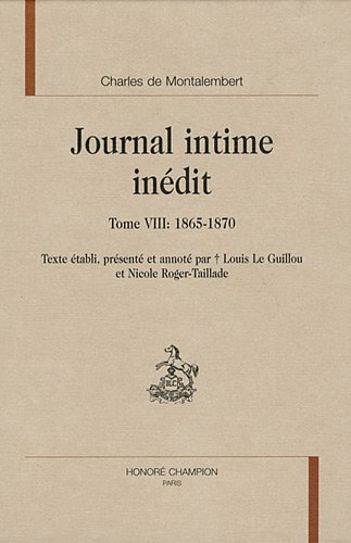 Imagen de archivo de Journal intime indit ------- Tome 8, 1865-1870 a la venta por Okmhistoire