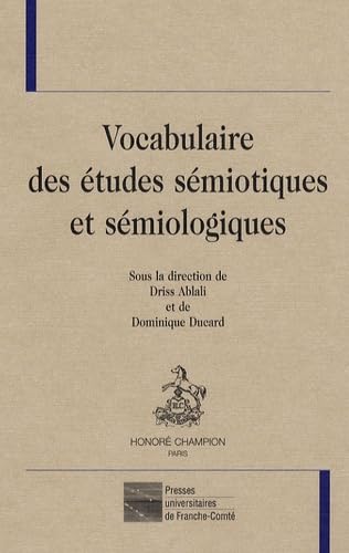 Stock image for Vocabulaire des tudes smiotiques et smiologiques for sale by Chapitre.com : livres et presse ancienne