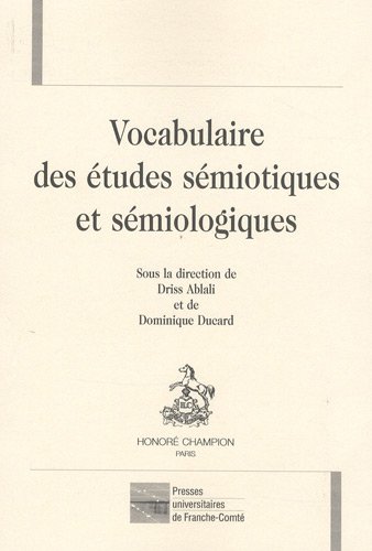 Beispielbild fr Vocabulaire des tudes smiotiques et smiologiques zum Verkauf von Chapitre.com : livres et presse ancienne
