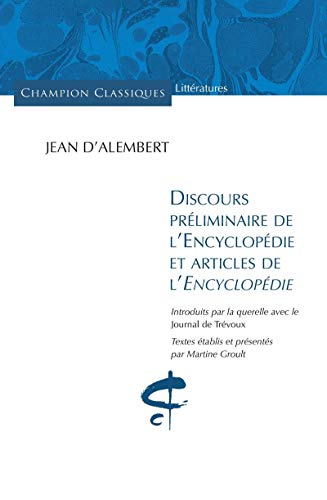 9782745322609: Discours prliminaire de l'encyclopdie et articles de l'encyclopdie