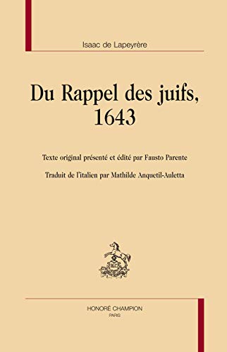 du rappel des juifs ; 1643