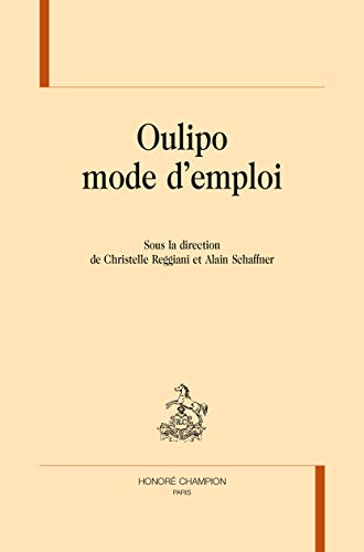 Beispielbild fr Oulipo mode d'emploi zum Verkauf von Joseph Burridge Books