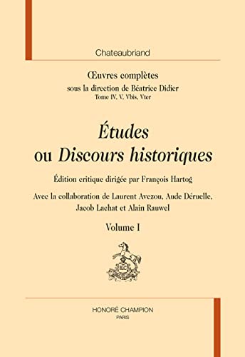 Beispielbild fr oeuvres compltes : tudes ou discours historiques 2 vols zum Verkauf von Chapitre.com : livres et presse ancienne