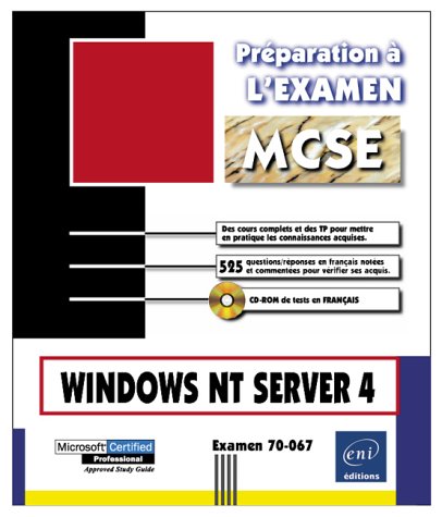 Beispielbild fr Windows NT Server 4.0, Prparation  l'examen 70-067, en franais / in french (PREPARATION A L) zum Verkauf von Gallix