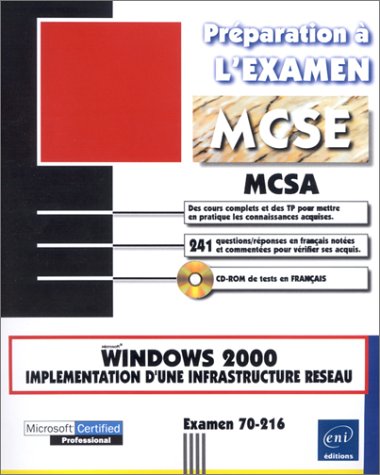 9782746011656: Windows 2000 - Infrastructure rseau - Examen 70216