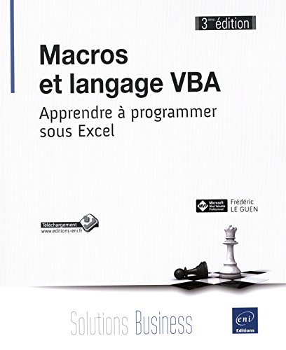 9782746093355: Macros et langage VBA - Apprendre  programmer sous Excel (3ime dition)