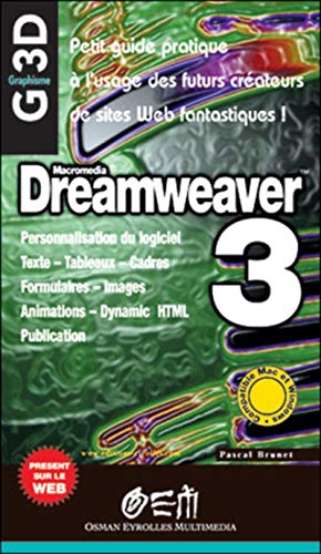 Beispielbild fr Dreamweaver 3 - graphiques 3D zum Verkauf von Ammareal