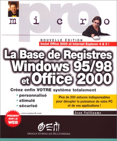Beispielbild fr Base de registre Windows 95 et 98 zum Verkauf von Ammareal