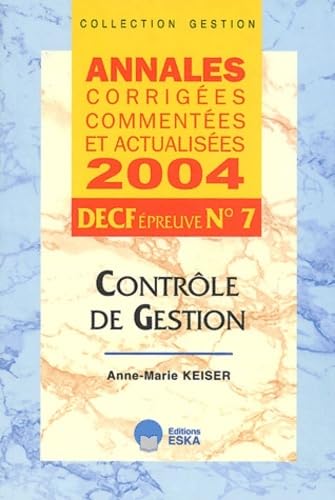 Stock image for CONTROLE DE GESTION DECF EPREUVE N.7 for sale by Ammareal