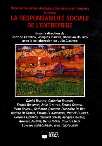 Beispielbild fr LA RESPONSABILITE SOCIALE DE L ENTREPRISE-RIP 33-VL- zum Verkauf von Gallix