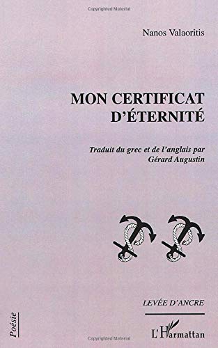 Beispielbild fr Mon certificat d'ternit zum Verkauf von medimops