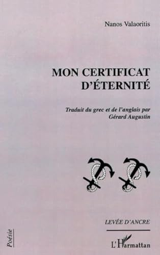 Imagen de archivo de Mon certificat d'ternit a la venta por medimops