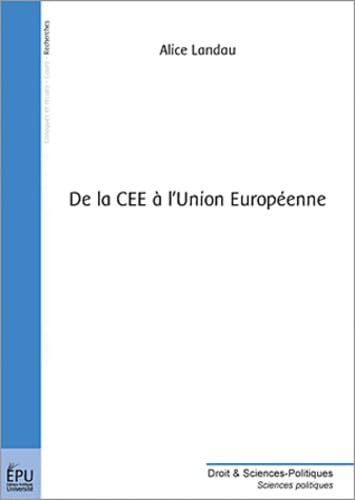 9782748332186: de la cee a l'union europenne