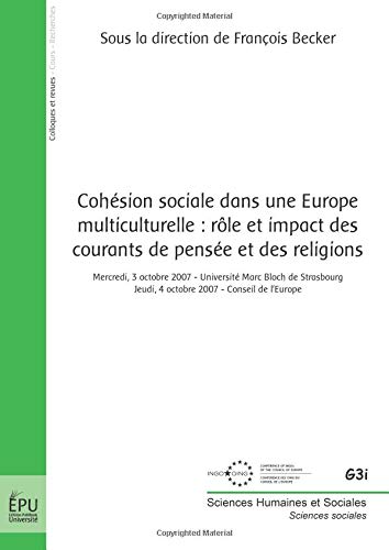 Beispielbild fr Cohsion sociale dans une europe multiculturelle zum Verkauf von Ammareal