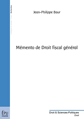 Beispielbild fr Mmento de Droit fiscal gnral zum Verkauf von Ammareal