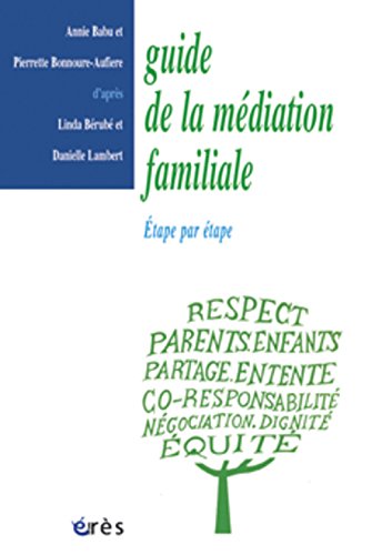 Beispielbild fr Guide De La Mdiation Familiale : tape Par tape zum Verkauf von RECYCLIVRE