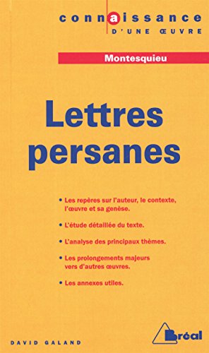 Beispielbild fr Lettres persanes, Montesquieu zum Verkauf von Ammareal