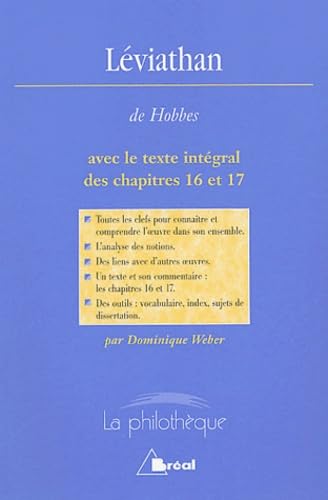 Stock image for Lviathan de Hobbes avec le texte intgral des chapitres 16 et 17 for sale by medimops