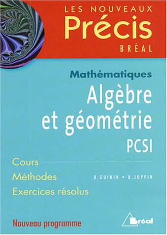 Algèbre et géométrie, PCSI