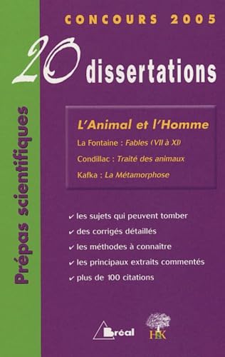 Stock image for 20 dissertations : L'animal et l'homme for sale by medimops