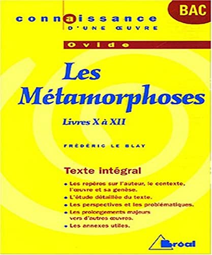 Beispielbild fr Les Mtamorphoses, Ovide : Livres X  XII zum Verkauf von Ammareal