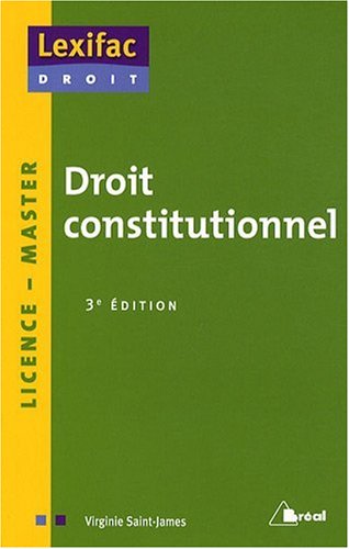 Beispielbild fr Droit constitutionnel. licence, master zum Verkauf von Chapitre.com : livres et presse ancienne