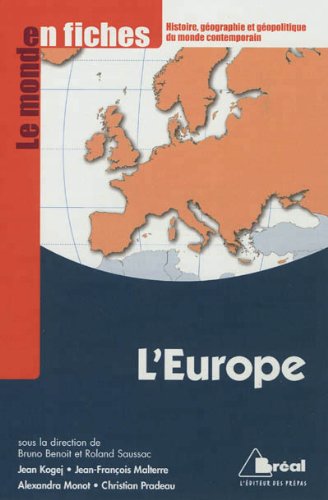 Imagen de archivo de L'Europe - Le monde en fiches a la venta por Better World Books