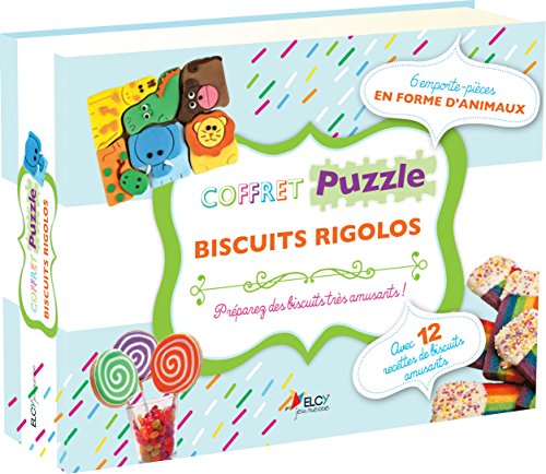 Stock image for Coffret puzzle biscuits rigolos : Avec emporte-pices en forme d'animaux for sale by medimops