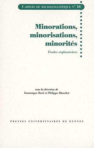 Beispielbild fr Minorations, minorisations, minorits : Etudes exploratoires zum Verkauf von medimops