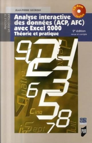 Beispielbild fr Analyse interactive des donnes (ACP, AFC) avec Excel 2000 : Thorie et pratique (1Cdrom) zum Verkauf von Revaluation Books