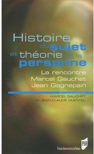 Stock image for Histoire du sujet et Thorie de la personne for sale by Revaluation Books