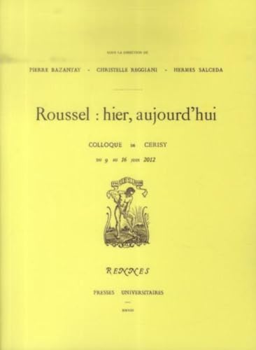 Beispielbild fr Raymond Roussel : Hier, aujourd'hui zum Verkauf von Revaluation Books
