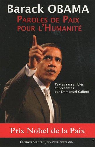 Beispielbild fr Paroles de Paix pour l'Humanit zum Verkauf von Ammareal