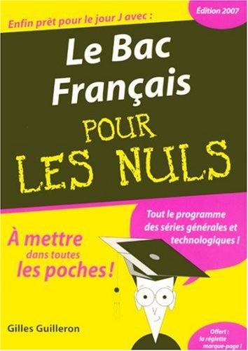 9782754003391: Le Bac Franais pour les Nuls