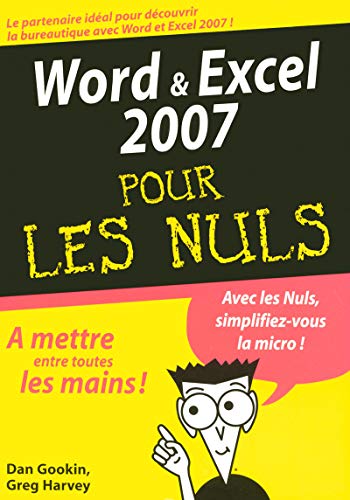 Imagen de archivo de Word et Excel 2007 pour les Nuls a la venta por medimops