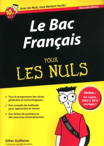 Beispielbild fr Le bac franais pour les nuls zum Verkauf von A TOUT LIVRE