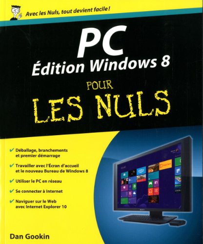 Beispielbild fr PC dition Windows 8 pour les Nuls zum Verkauf von Ammareal